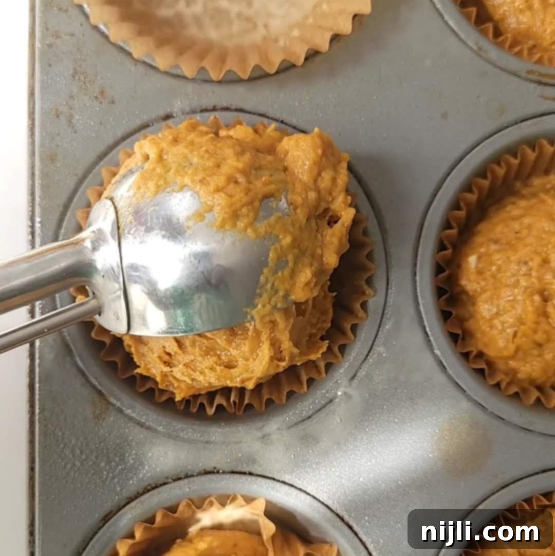 Spiced Banana Pumpkin Muffins 12 easy pumpkin banana muffins step 6