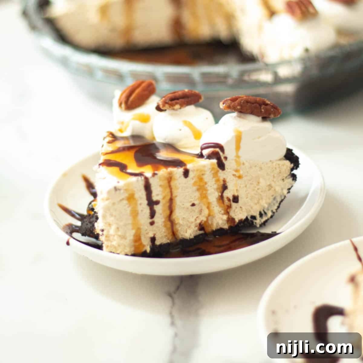 Caramel Pecan Turtle Pie 2 turtle pie