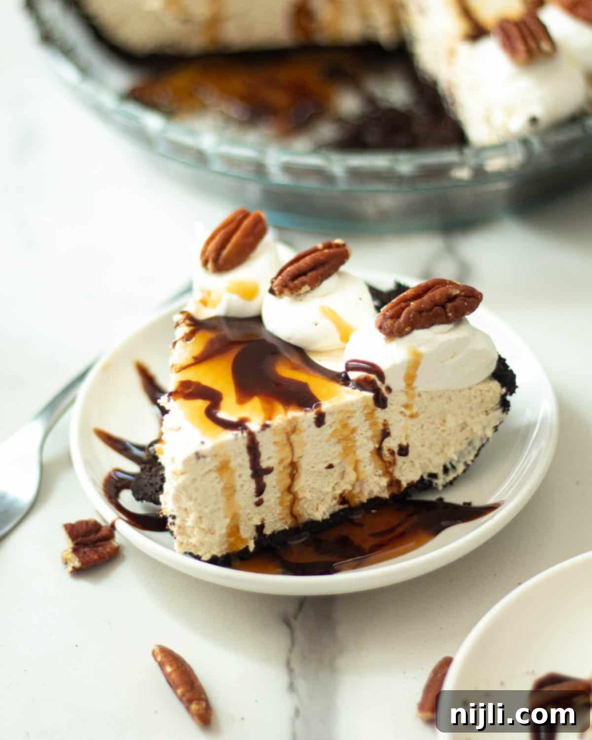 Caramel Pecan Turtle Pie 5 turtle pie recipe no bake
