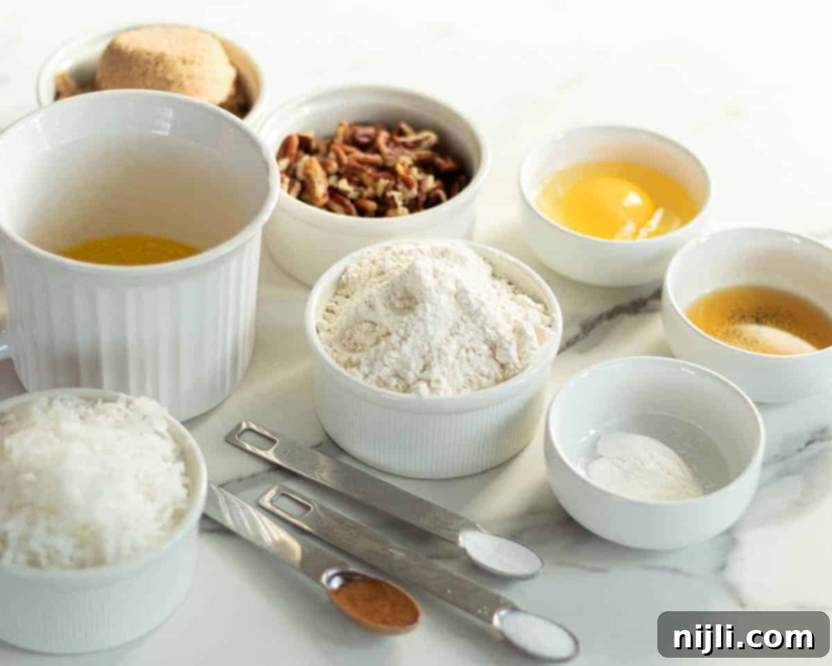 Irresistible Coconut Pecan Treats 4 coconut pecan cookies ingredients