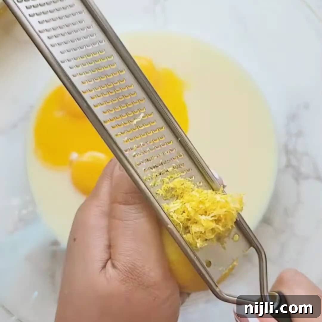 Zesty Lemon Icebox Pie 10 Zesting lemon into creamy filling.