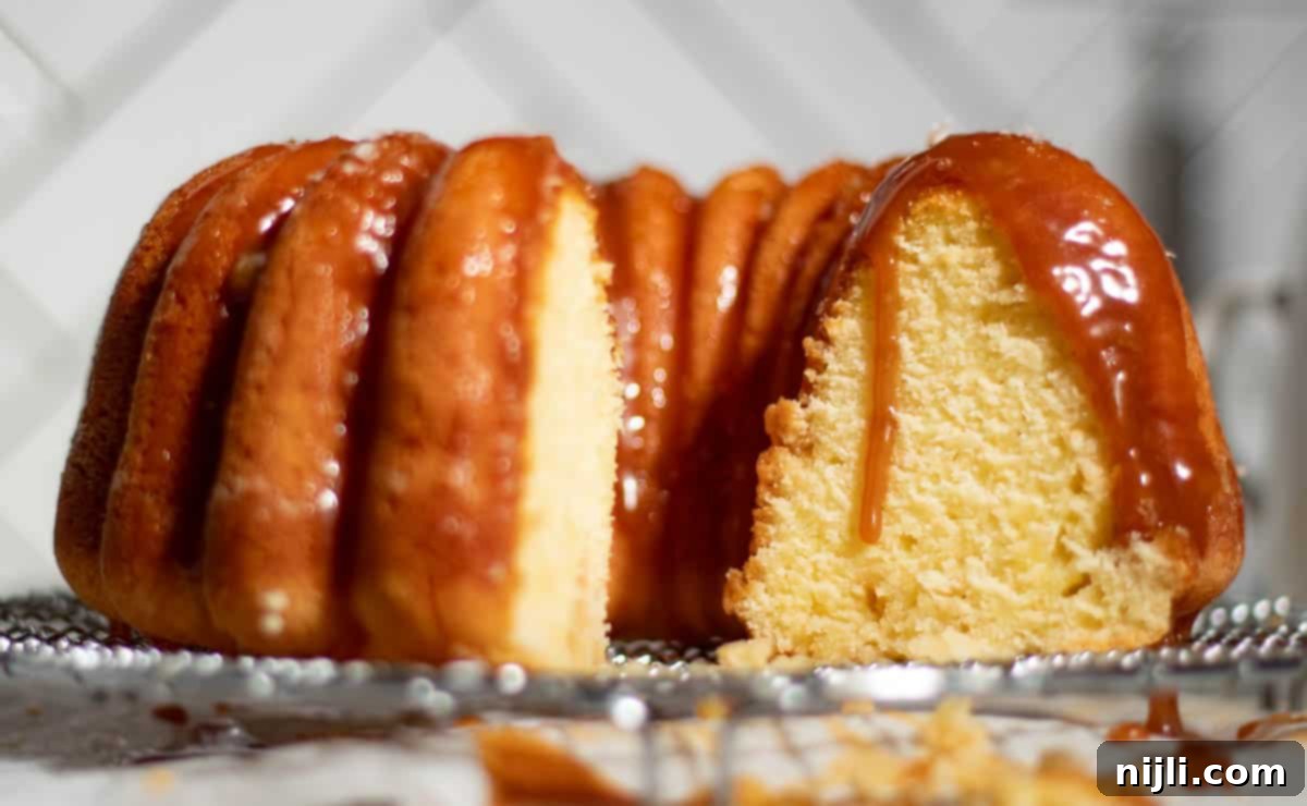 Golden Kentucky Butter Cake with Salted Caramel Glaze 15 best salted caramel kentucky butter cake