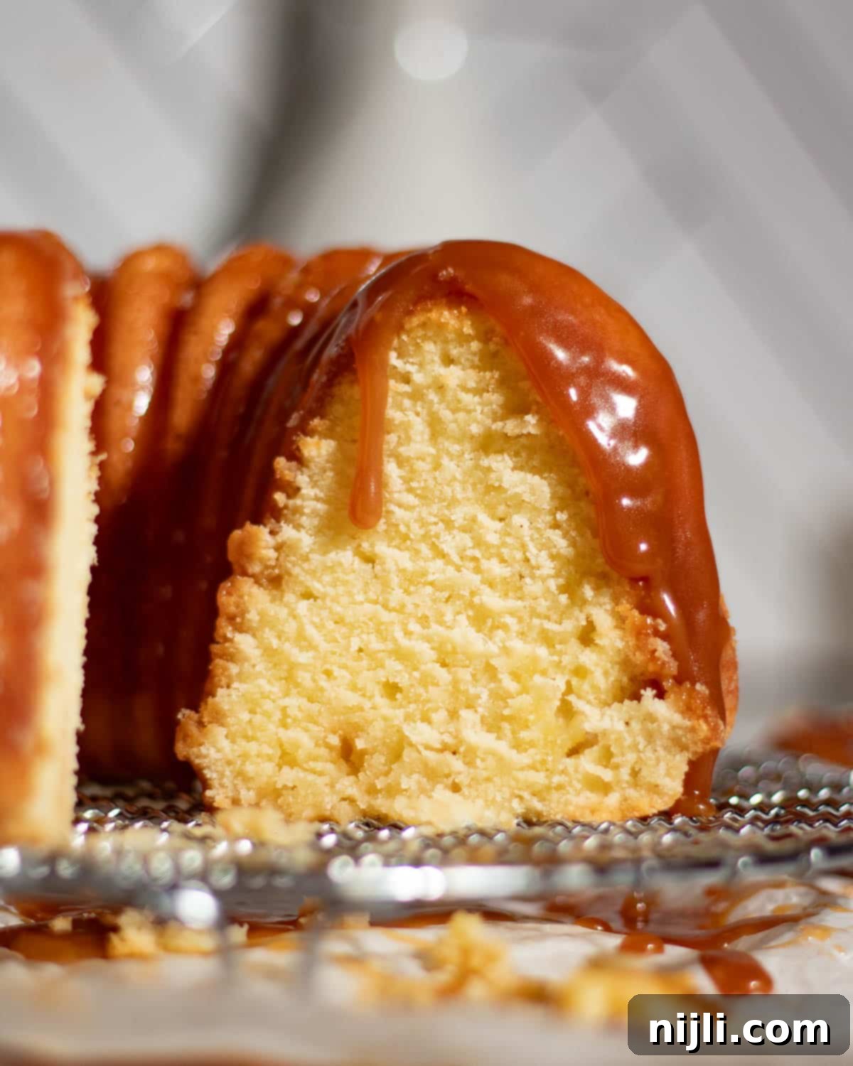 Golden Kentucky Butter Cake with Salted Caramel Glaze 3 salted caramel kentucky butter cake video