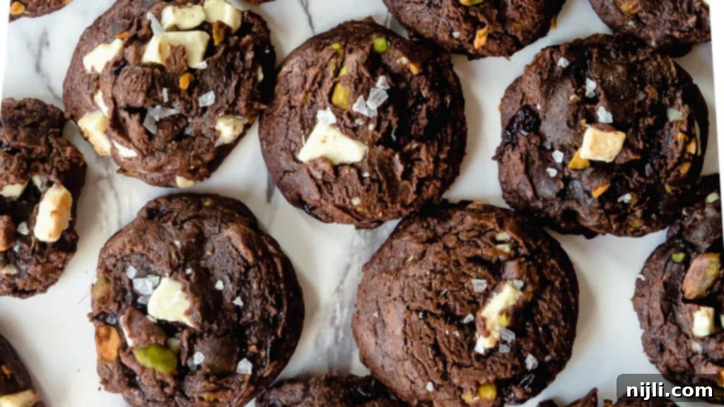 Decadent White Chocolate Cherry Pistachio Brownie Cookies 3 brownie mix cookies from above