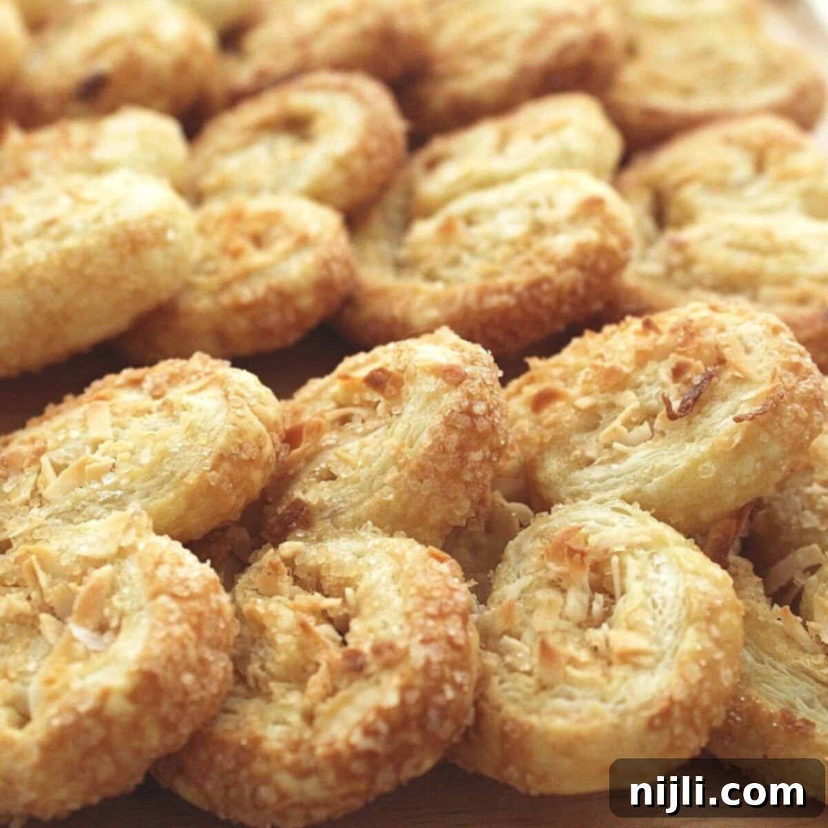 Golden Coconut Swirls 2 coconut palmiers