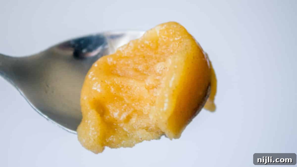 Sunkissed Peach Delight 4 a spoonful of peach sorbet