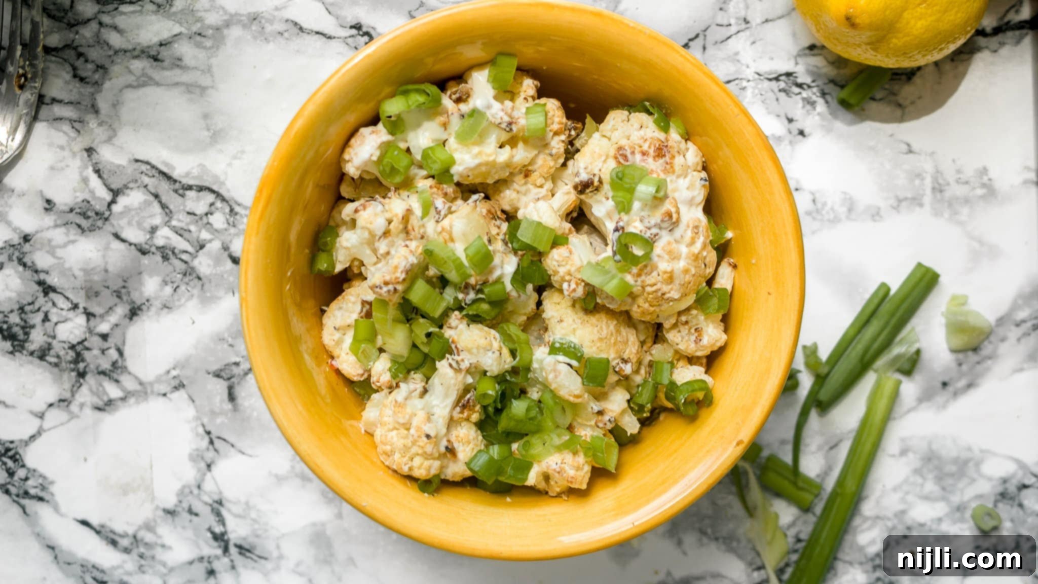 Luscious Lemon-Garlic Roasted Cauliflower 2 Creamy Keto Lemon-Garlic Roasted Cauliflower Recipe | Chenée Today