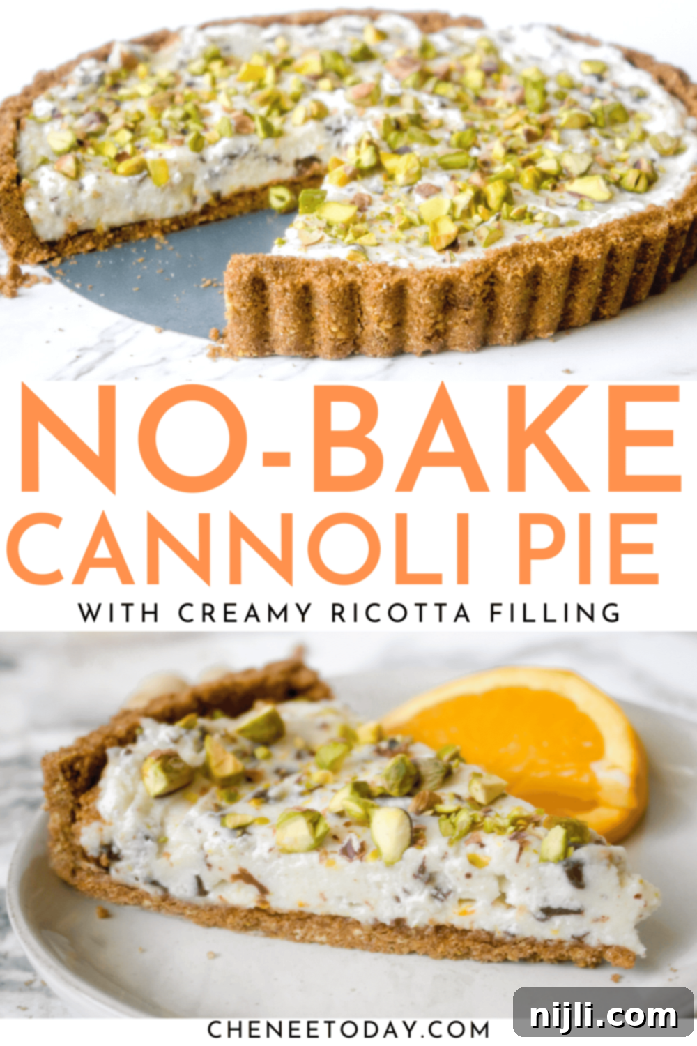 No-Bake Cannoli Pie Recipe - So Easy! | Chenée Today
