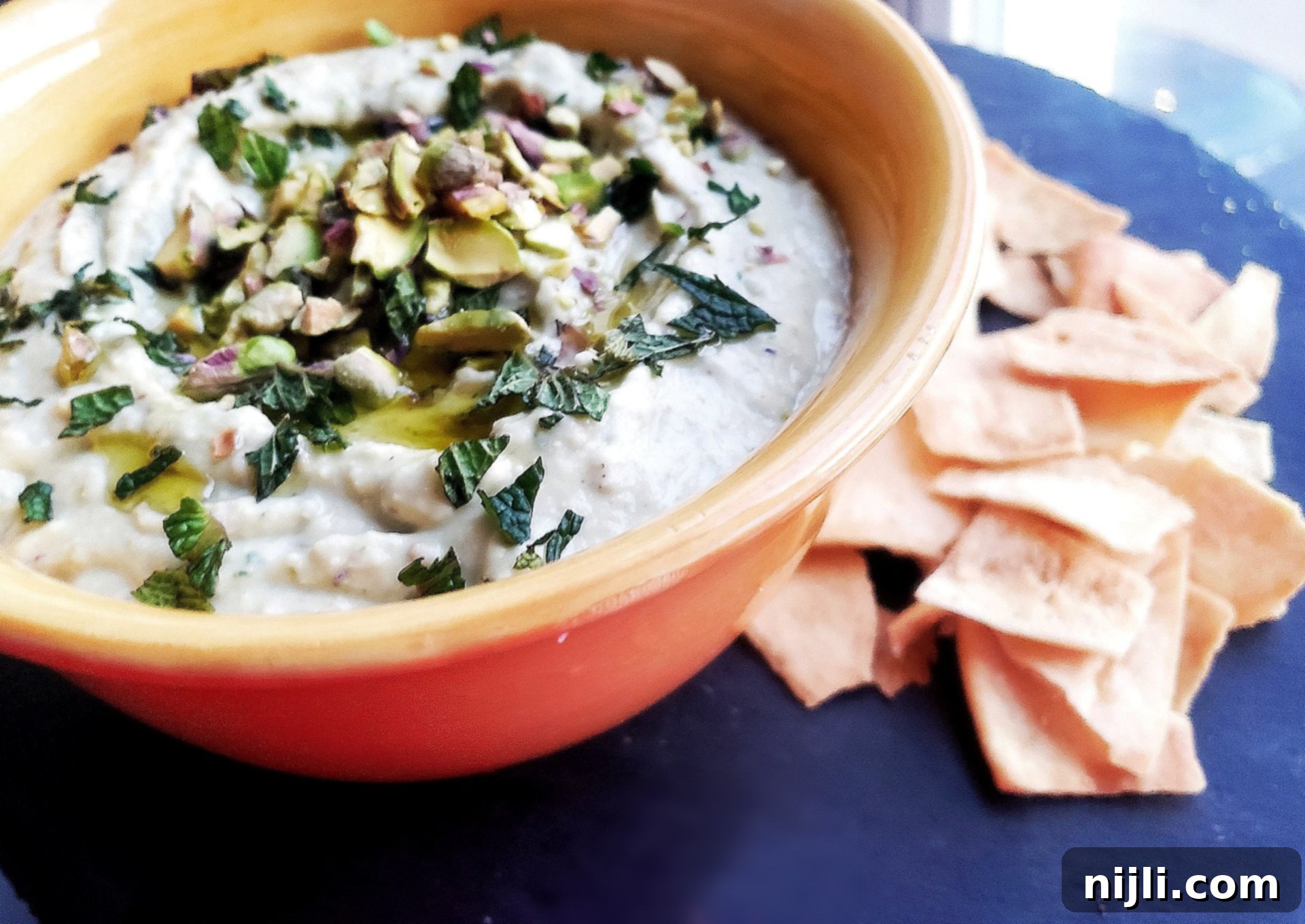 Bright Lemony Vegan White Bean Pistachio Dip 3 Vegan White Bean Dip with Lemon and Pistachios | Chenée Today