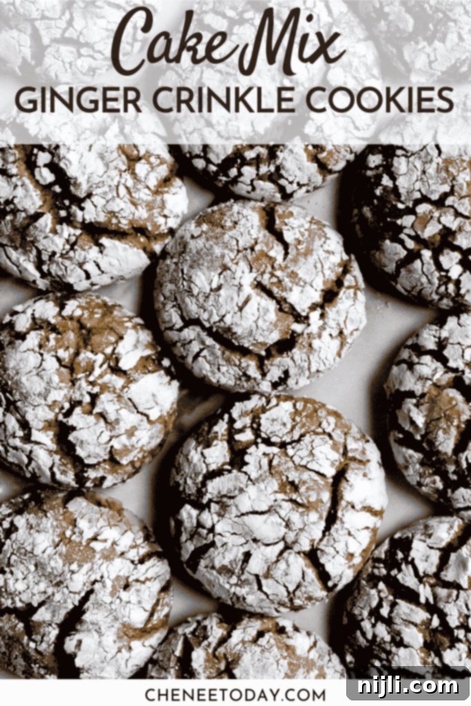 Spiced Ginger Crinkles 8 pin on soft ginger cookies
