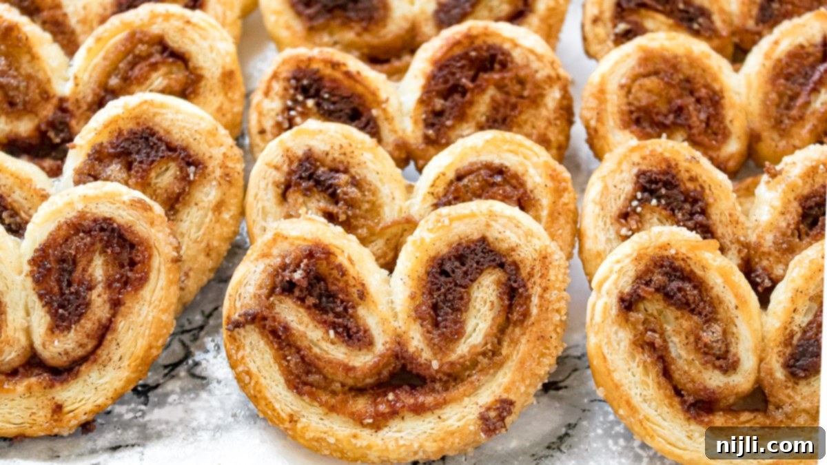 cinnamon palmiers stacked against each other