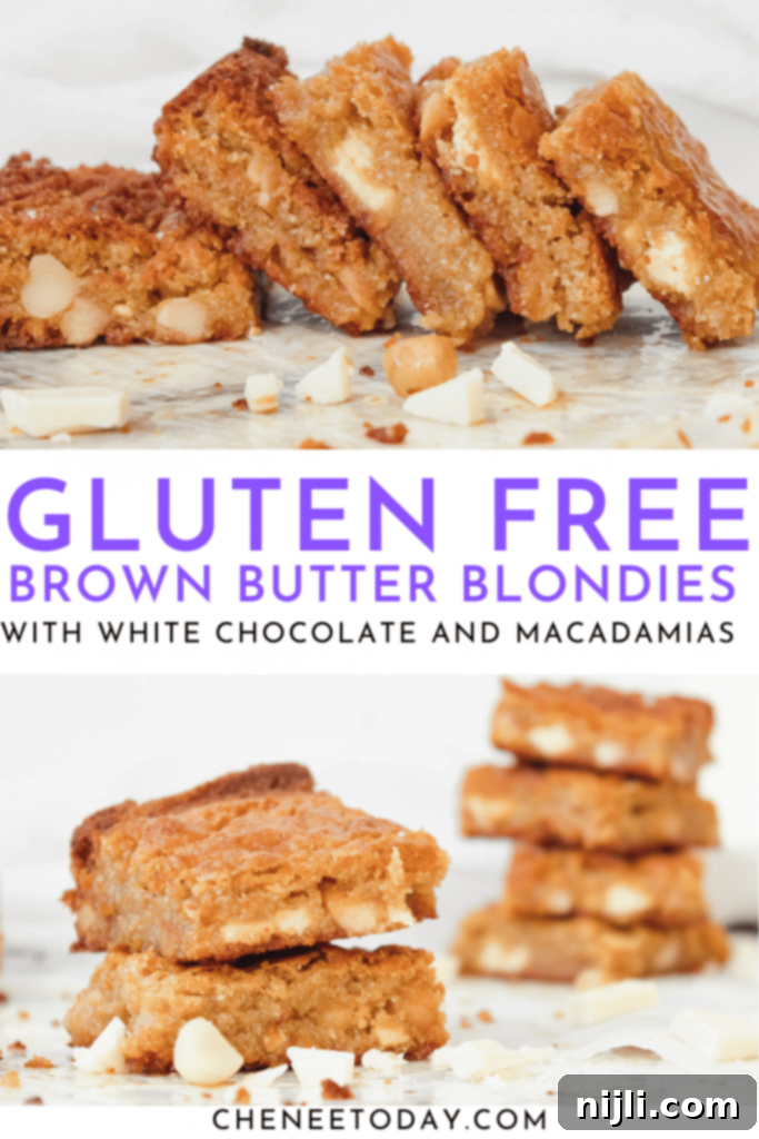 Best Ever Gluten Free Blondies Recipe with White Chocolate Chunks | Chenée Today