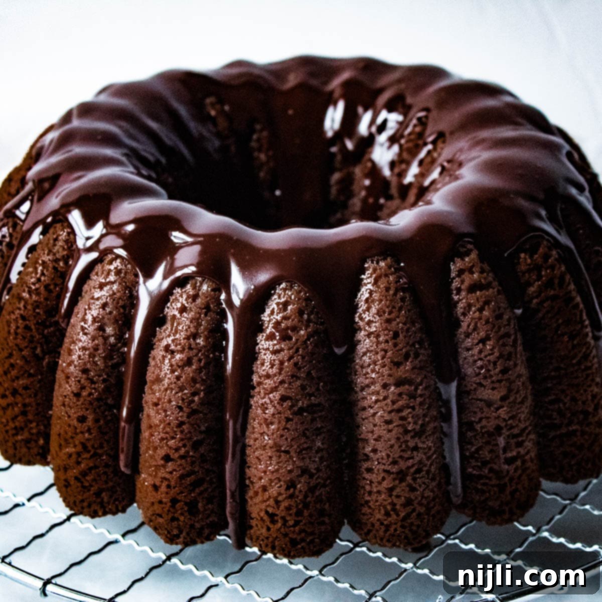 Signature Chocolate Sour Cream Pound Cake 6 chocolate sour cream pound cake with chocolate ganache glaze