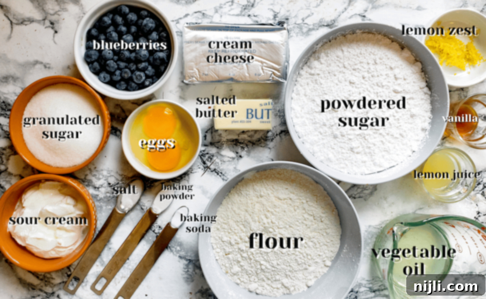 all the ingredients in prep bowls