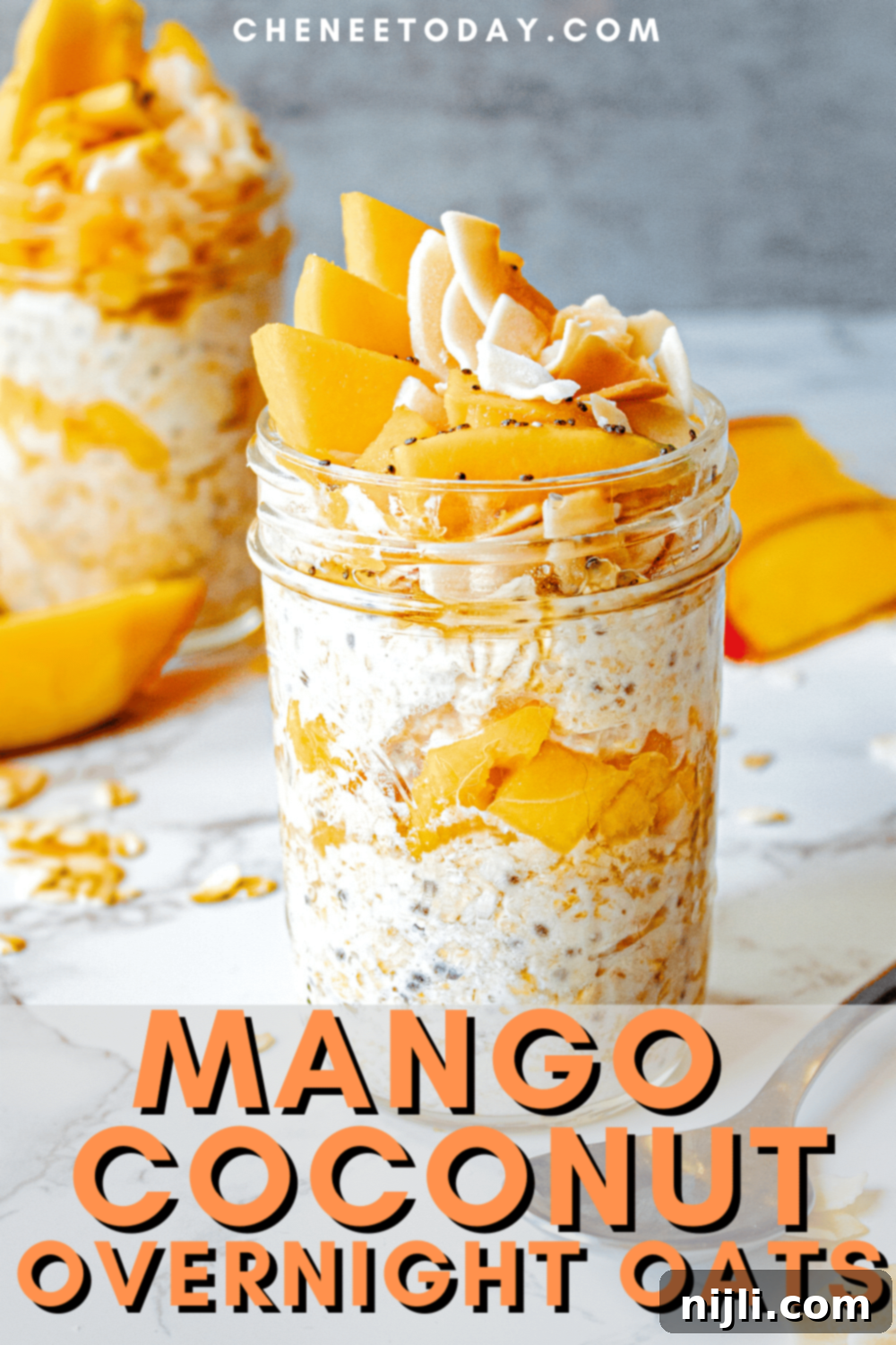 Tropical Mango Overnight Oats 8 Pin for Mango Overnight Oats
