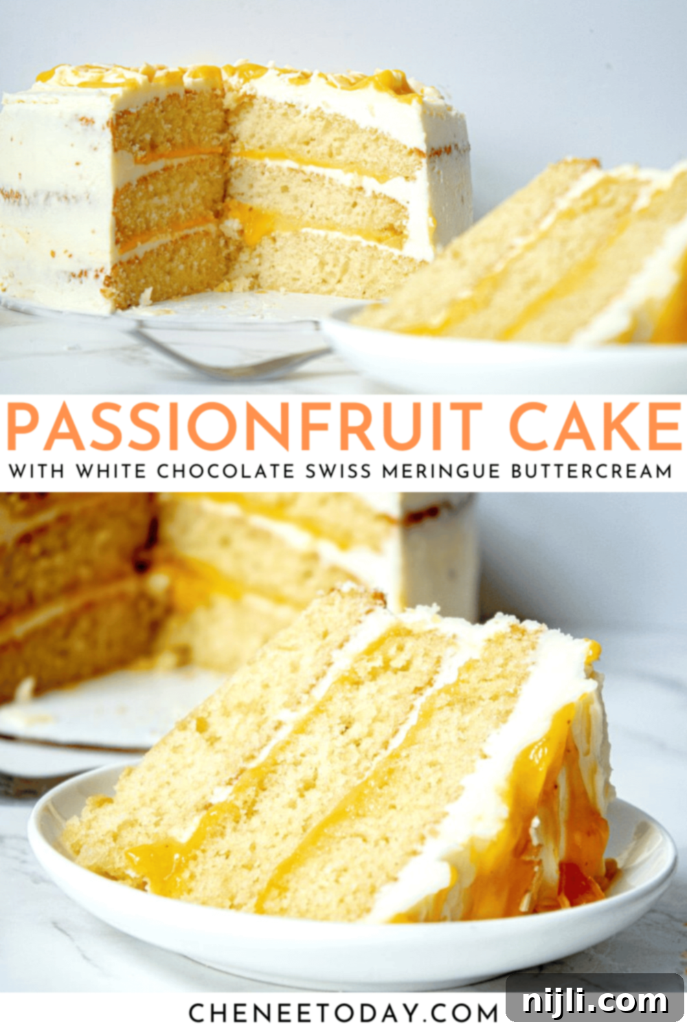 Passionfruit White Chocolate Dream Cake 9 Passionfruit Cake Recipe - Fluffy, Moist Vanilla Cake with Passionfruit Curd | Chenée Today