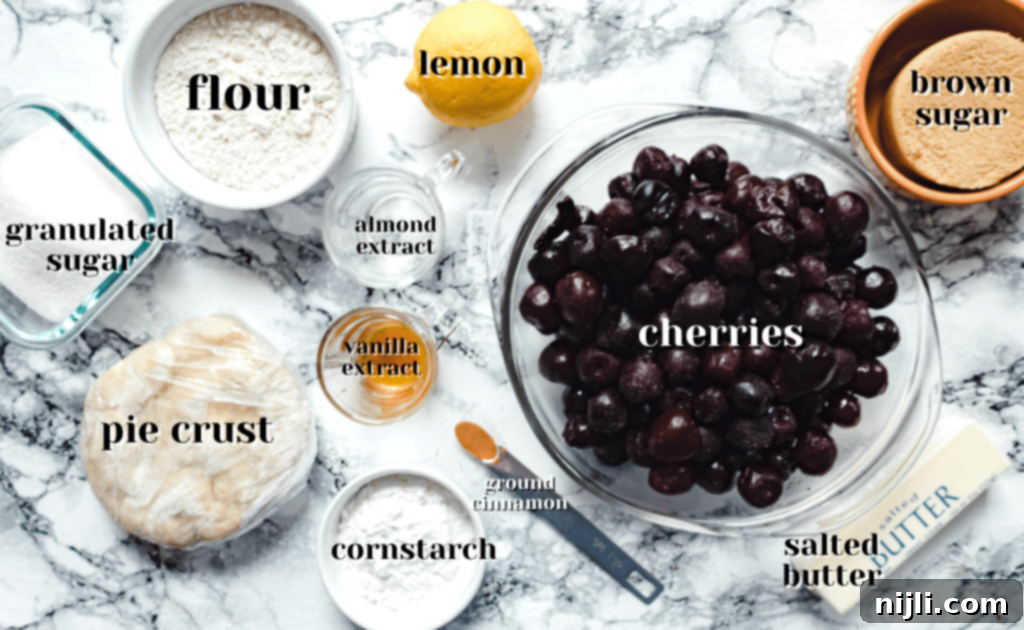 Homemade Cherry Crumb Pie 3 Easy Cherry Crumb Pie - Ingredients