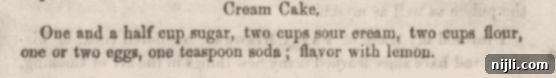 Sunshine Lemon Sour Cream Cake 6 Another excerpt from Malinda Russell's A Domestic Cook Book