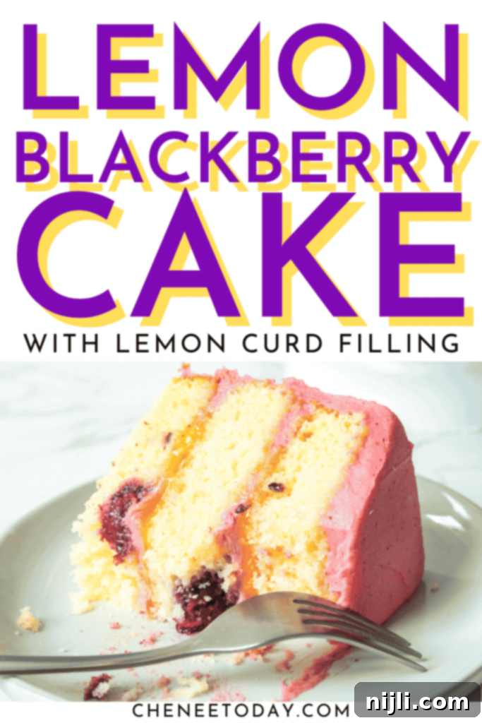 Sunshine Lemon Blackberry Delight 10 A stunning lemon and blackberry cake, perfect for pinning to your dessert boards.