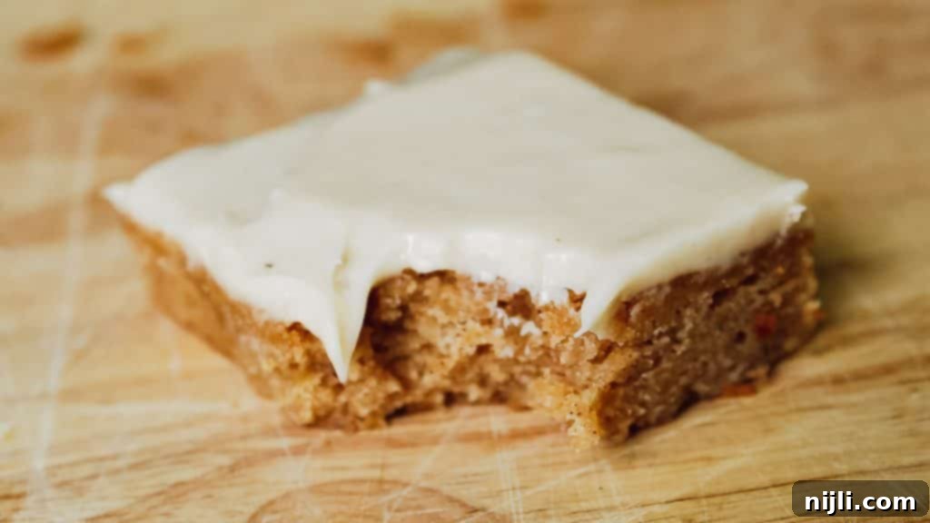 Caramelized Butter Banana Blondies 3 banana blondies on a cutting board