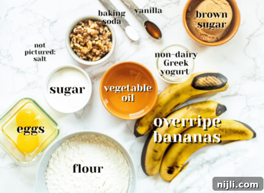 Plant-Based Banana Bliss 4 ingredients for dairy free banana bread