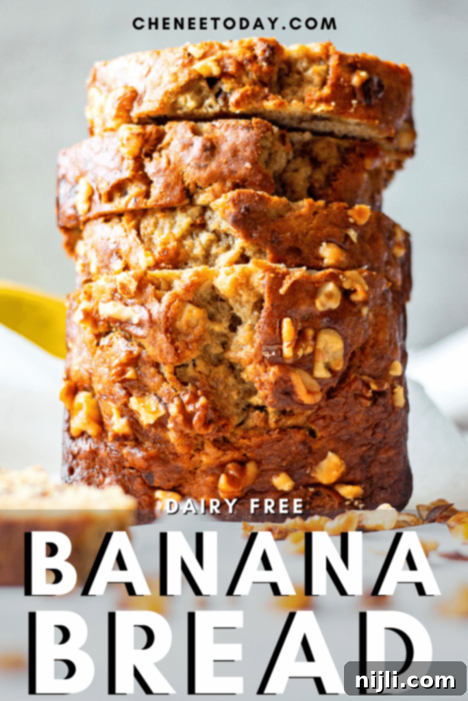 Plant-Based Banana Bliss 10 dairy free banana bread pin