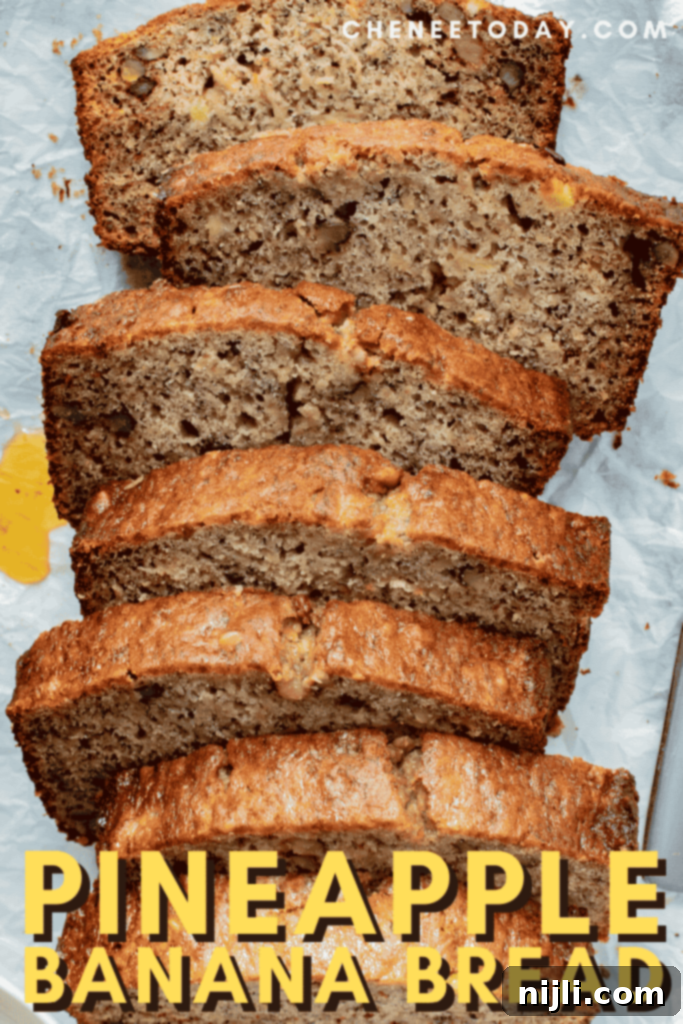 Tropical Pineapple Banana Bread 9 pineapple banana bread