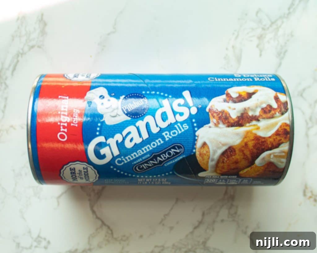 Air-Fried Cinnamon Rolls 3 can of pillsbury grands cinnamon rolls, the main ingredient for an easy recipe