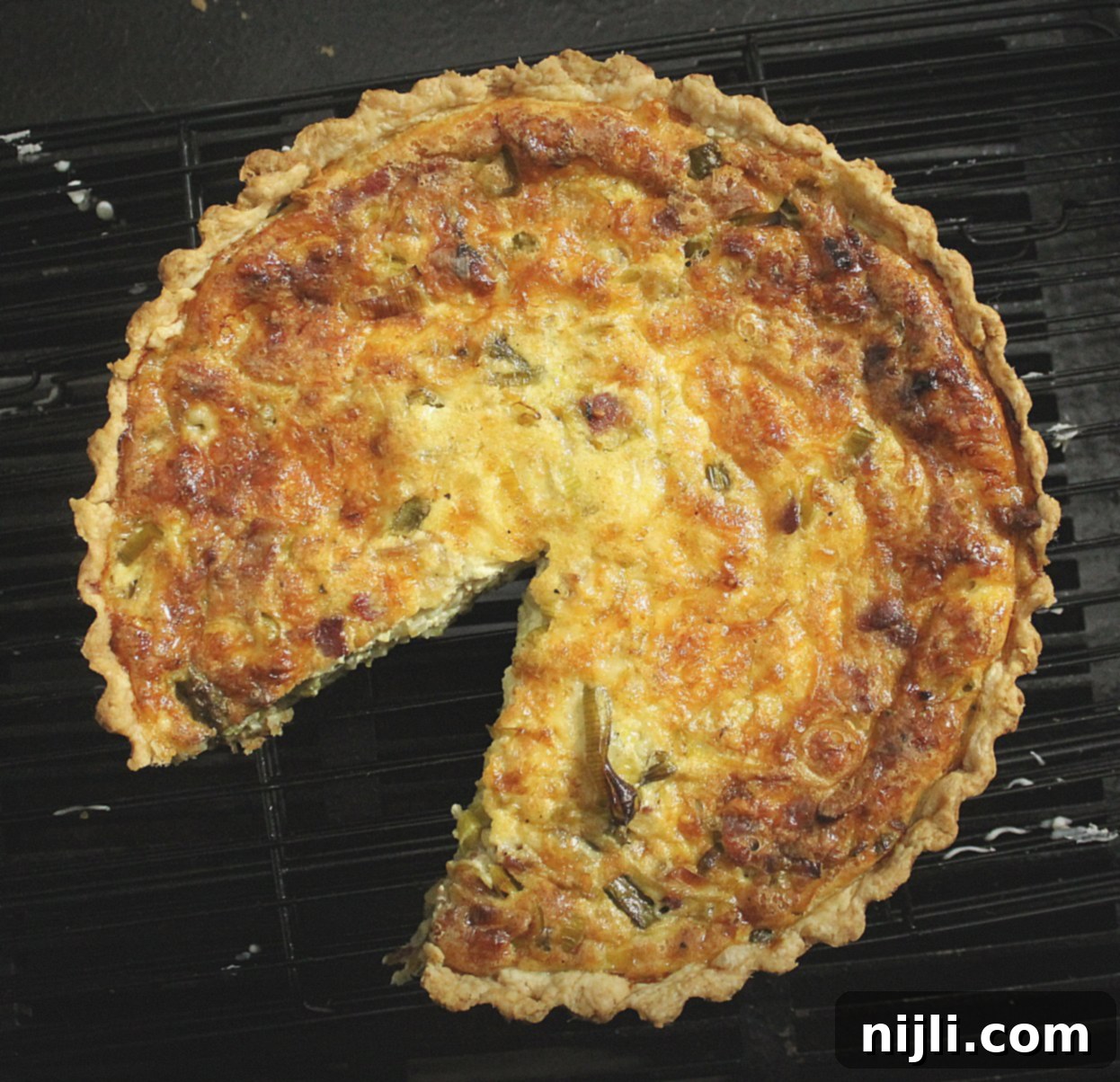 Decadent Bacon, Gruyère, Leek and Asparagus Quiche 12 The Best Leek and Asparagus Quiche with Bacon and Gruyère Cheese | Chenée Today