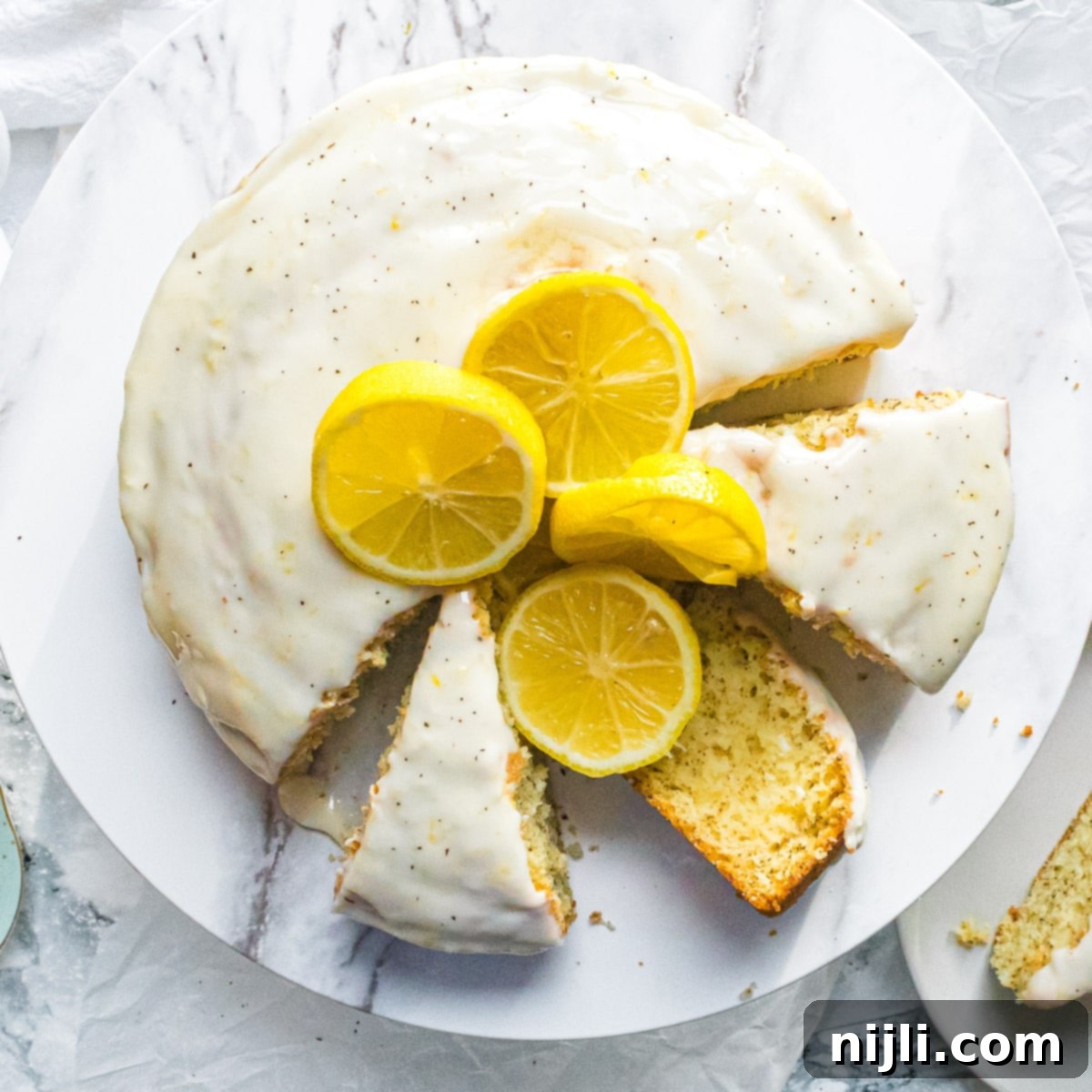 Honey Lemon Glazed Earl Grey Lavender Cake 2 earl grey lavender cake