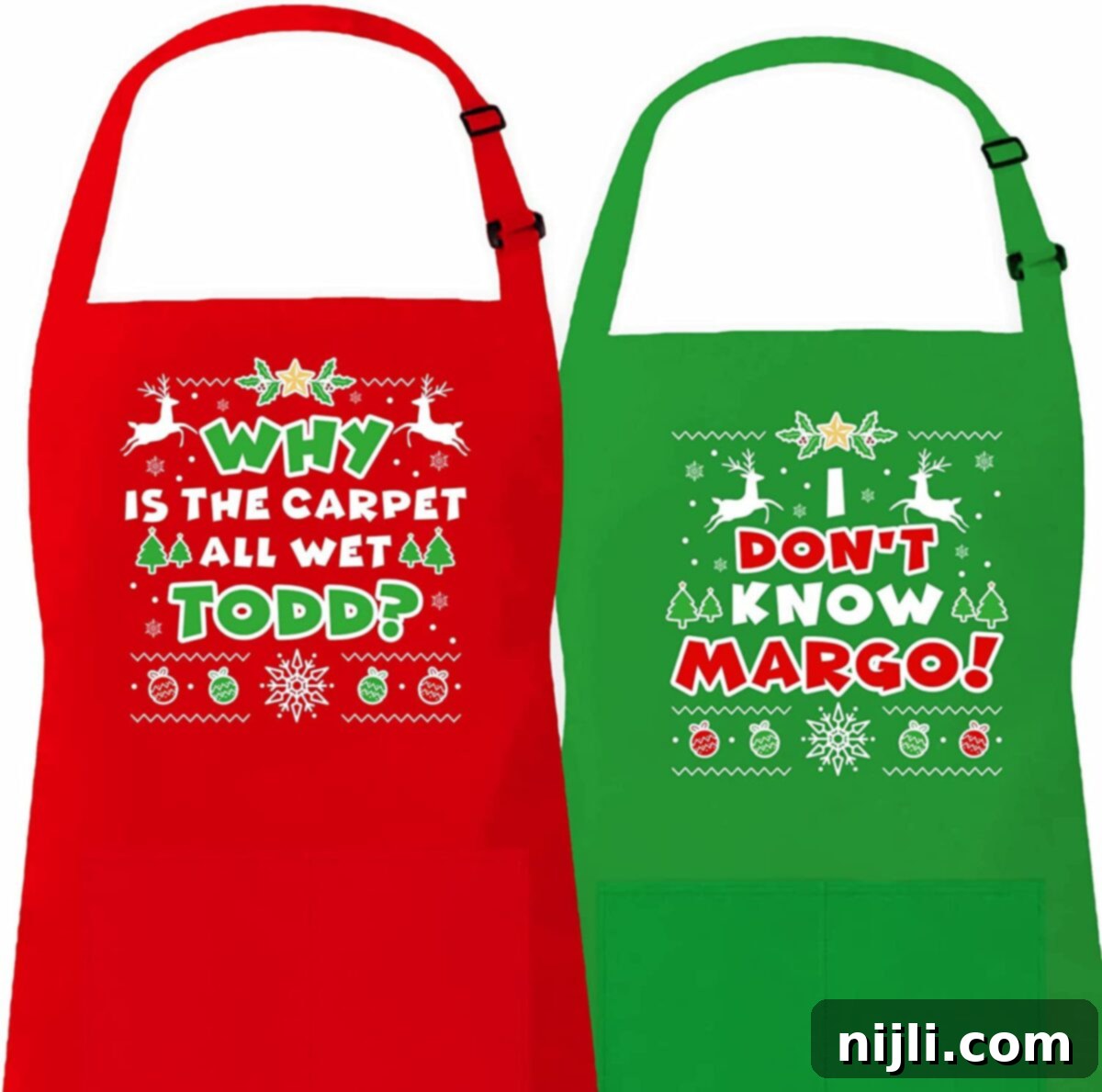 Offbeat Baking Surprises for the Dough-Lighted 2 quirky baking gifts 2022 - Christmas Vacation aprons